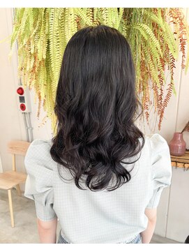 アクセヘアー 町田(acce hair) セミロングコテ巻き風パーマ