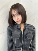 韓国ヘアグレージュカラーブリーチ無し髪質改善イヤリングカラー