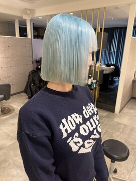 ノエ 心斎橋(Noe) ブリーチ2回~ペールブルー♪艶髪♪