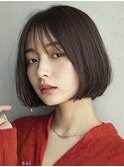ショートボブ/ストレートボブ/前下がりボブ髪質改善20代30代40代