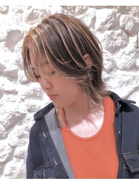 ヘアサロン エフ 渋谷(F) #くびれショート#ウルフ#レイヤー#ハイライト