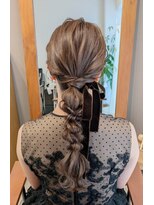 シュクレアミ 福島(sucre ami)&nbsp;お呼ばれへア×ベロアリボン【福島/ヘアセット】