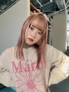 エルム 府中(yelm) 【ピンクベージュ×ロング】#ダブルカラー#髪質改善#ブリーチ