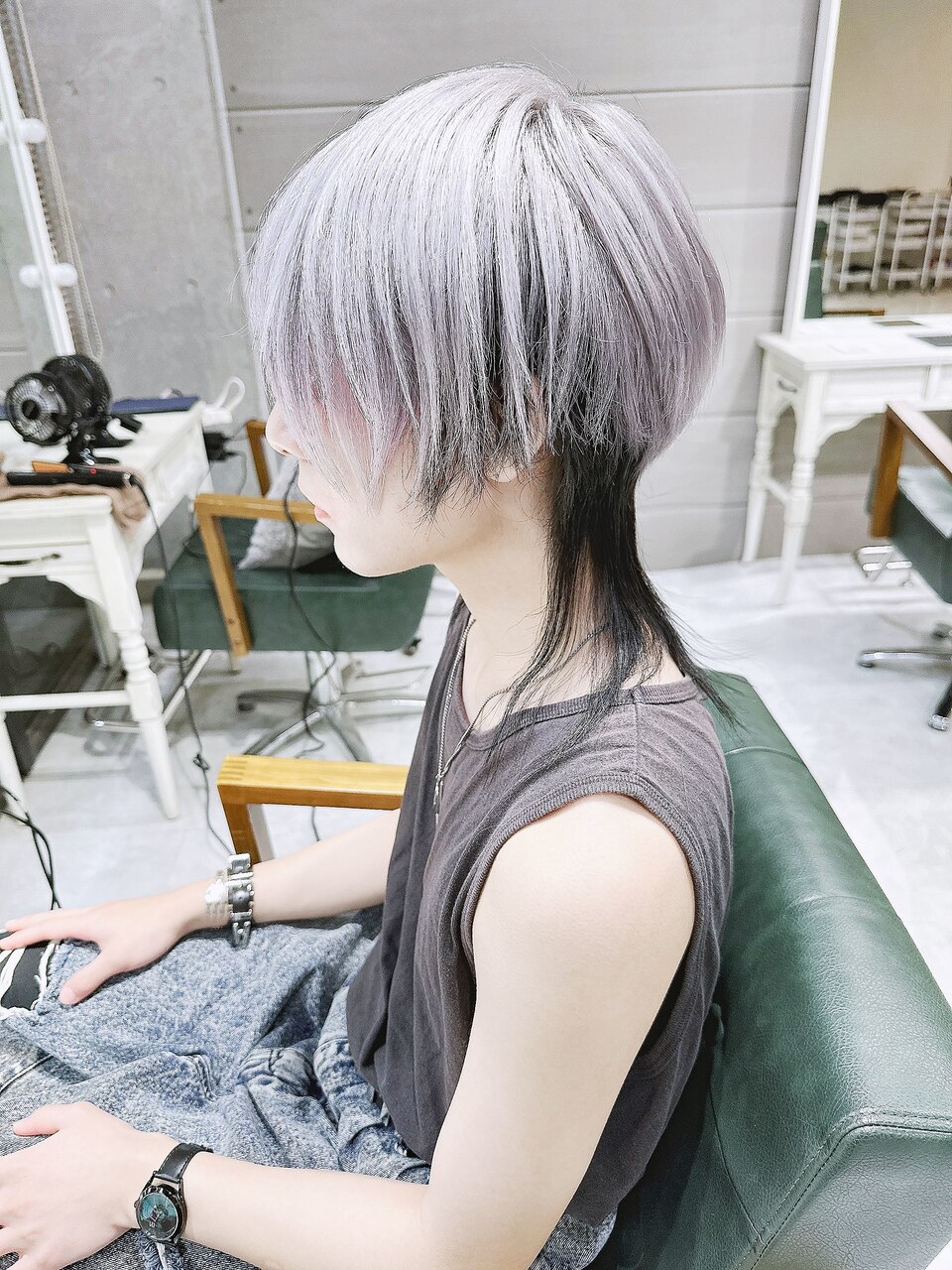 ロングウルフカット/ホワイトカラー：L265901984｜ホットペッパー