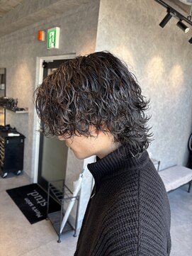 波巻きパーマ/波巻きスパイラル/ウルフパーマ/無造作ヘア