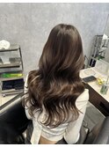 大人なブラウンロングヘア