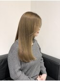 ブリーチ無しで作るオリーブベージュカラー