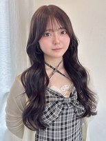 アンニュ(annuy) ロングレイヤー 顔周りカット 暗髪 アッシュブラウン 20代