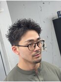 スパイキーパーマスパイキーショートピンパーマ