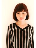シンプルなボブ。