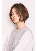 【moca HAIR DESIGN】グレージュのボブ