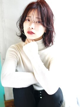 バース(BIRTH) 天神【BIRTH】フェミニンボブ×チェリーブラウン