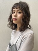 ミディアムヘアでかわいいガーリーヘア