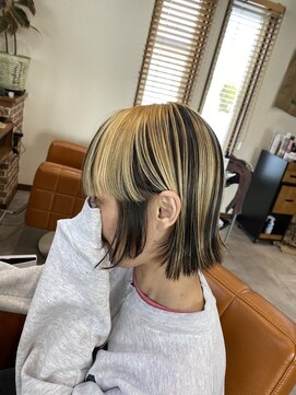 リアンドットエフ(LIEN.f) ワイドバング切りっぱなしボブ