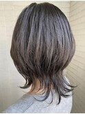 ウルフカット×アッシュベージュ