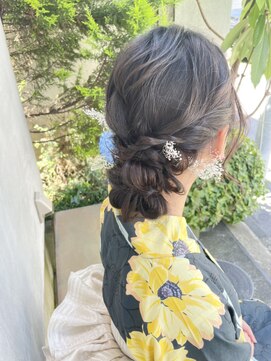 ラブクロムトーキョー オモテサンドウ(LOVECHROME OMOTESANDO) 浴衣着付・愛されヘアメイク・4段ペプラム帯結び・大人可愛い