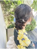 浴衣着付・愛されヘアメイク・4段ペプラム帯結び・大人可愛い
