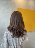 大人可愛いレイヤーカットピンクアッシュブリーチなし伸ばし