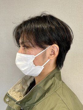 リリ(Liri material care salon by JAPAN) ニュアンスパーマ　[アッシュブラック/マッシュパーマ]