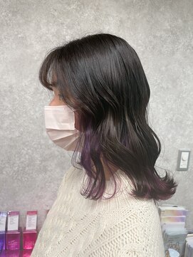 ミニム ヘアー(minim hair) 【minim×岩田】インナーカラーラベンダー