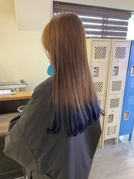 ディコ(Dico) ロングヘア×裾カラーネイビー