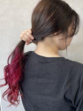 ジエクト カナウ(The Ect canow) 裾カラー/ローズピンク/ピンクパープル/グラデーションカラー