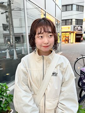カフ(CAF) CAF FUKO イメチェン/くるくるウルフボブパーマ/大阪/心斎橋