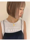 ベージュ/ハイトーン/レイヤー/ボブ/立川/髪質改善/ヘアセット