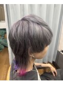 メンズウルフのカラフルグラデ