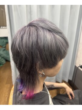 テーラヘアー 幕張本郷店(TELA HAIR) メンズウルフのカラフルグラデ
