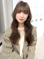 イロウ 天神大名店(IROW)&nbsp;オリーブベージュ 透明感カラー レイヤーカット 顔周りカット