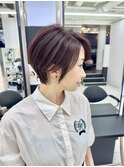 大人くびれショート　ベージュピンク　ベビーピンク