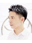 ツーブロックビジネスアップバング刈り上げショートカジュアル