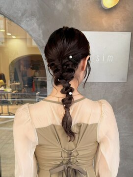 ヘアーブレイス(hair brace) 千葉駅/着物ヘア/大人ガーリー/ダークアッシュ/似合わせカット