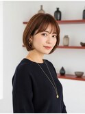 大人の抜け感ショートボブ