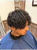MEN'S HAIR/リバースセンターパート/ニュアンスパーマ/ツイスパ