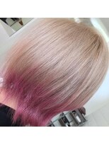 ネクスト 池袋(NEXT) 《ホワイトミルクティー×ピンク》毛先原色ヘアStyle