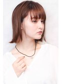 大人かわいいウォーターフォール外ハネボブ　重ためスタイル