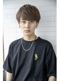 刈り上げ無造作スリークショートマッシュサイドグラデーション