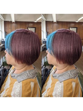ヘアーサロン リバース(Hair Salon Rebirth) 【防府/Rebirth】ピンクパープル×クリアブルー