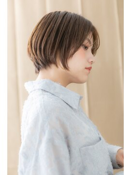 カバーヘア 上尾西口店(COVER HAIR) フェザーバングx外国人風ハイライトミニボブY上尾10代20代30代