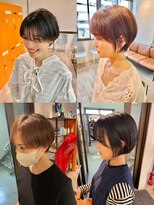 コワファーストナガサキシャンプーボーイ(COIFF1RST NAGASAKI SHAMPOO BOY)&nbsp;大人可愛い20代30代40代黒髪前下がりショートボブ丸みショート◎