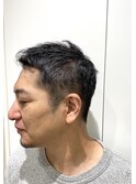 大人メンズカラー/シルバーグレーカラー/短め刈り上げ