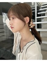 ローウェ 大阪堺東(Louwe)&nbsp;髪質改善/ミディアムボブ/白髪染め/韓国/レイヤー/堺東/ブリーチ