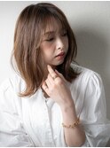 グレージュアッシュモード外ハネくびれヘアu大宮10代20代30代