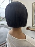 ぱっつんボブ【髪質改善/縮毛矯正/トステア/インナーカラー