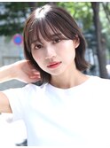 似合わせカット薄め前髪マチルダボブインナーグレージュ0906