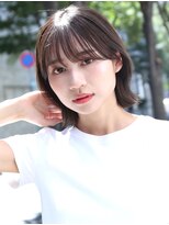 ヨファヘアー 岡本店(YOFA hair) 似合わせカット薄め前髪マチルダボブインナーグレージュ0906