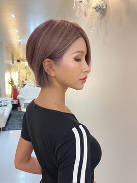 インプルーヴ アートスタイルヘアー(imProve Art style hair) ハイライト＆ピンクアッシュカラー♪ショートヘア