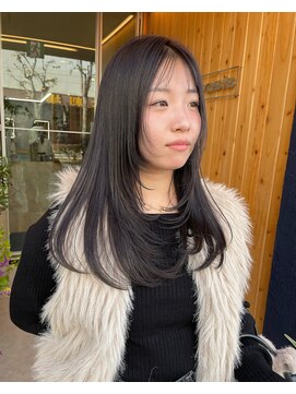 オアシス(oasis) 【oasisマミ】2wayバングフェイスレイヤーロング/グレージュ